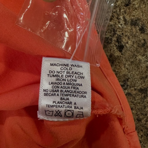 Love Tree Button Down Top Size Small Coral Relaxed Fit Short Cap Sleeves - Picture 13 of 15